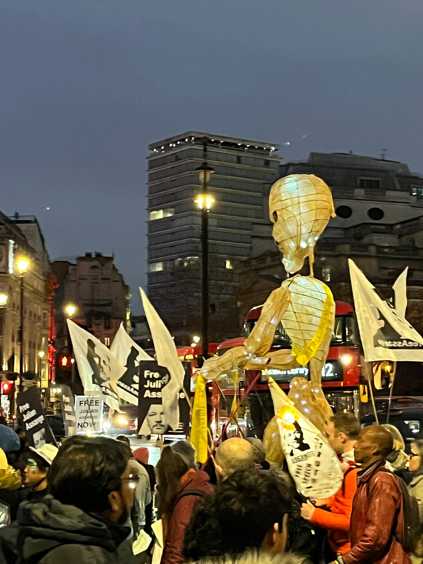 We witnessed a protest to free Julien Assange