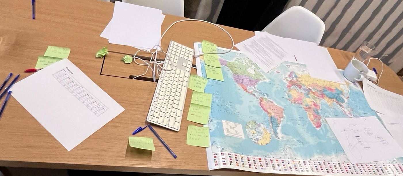 Our table after the Aerial Challenge